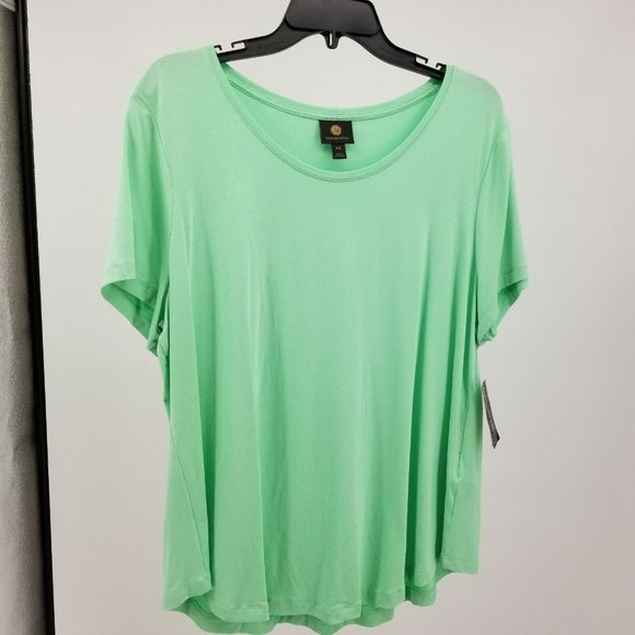 INC PXL Mint Green Short Sleeve Top NWT BO88 - Picture 1 of 5